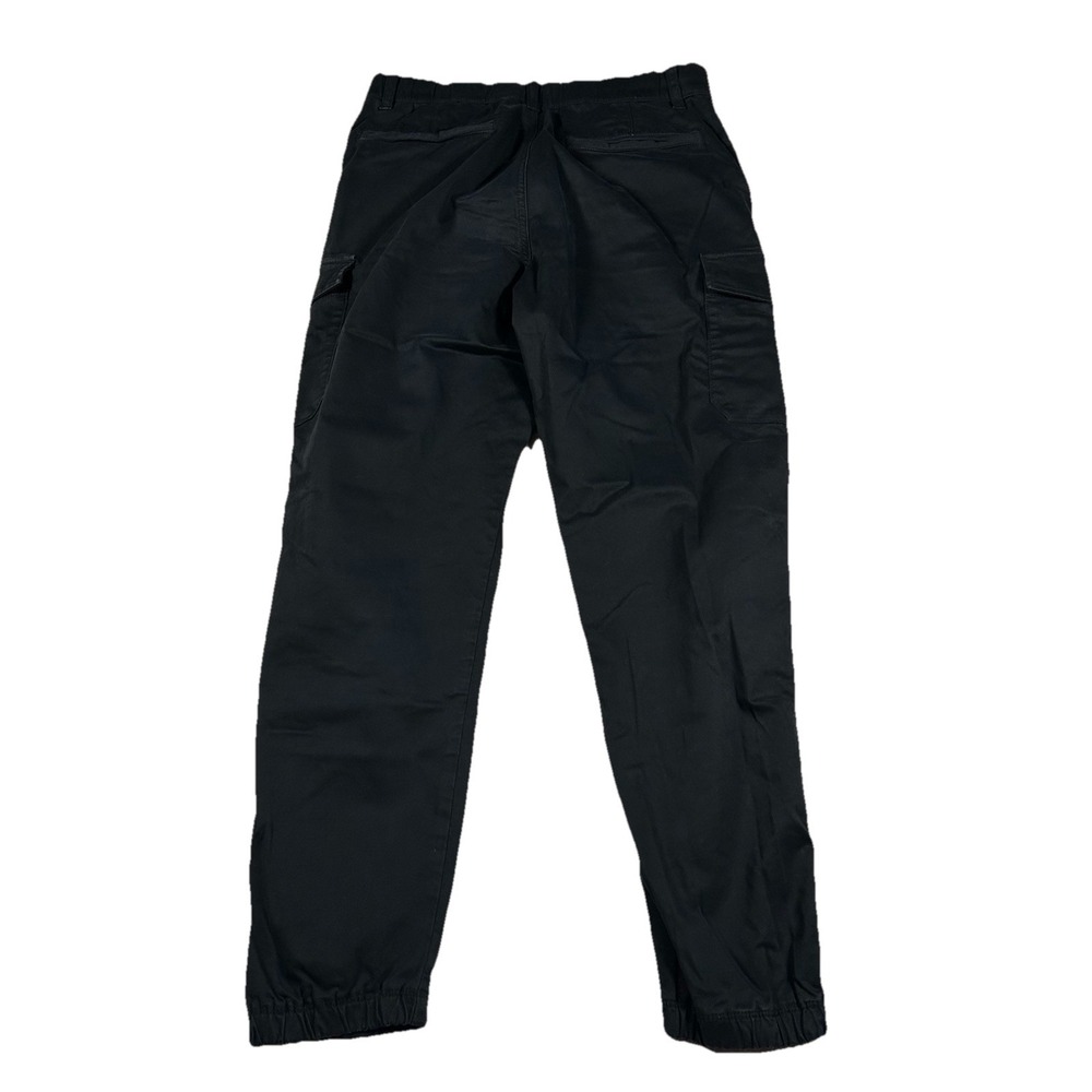 Uniqlo Cargo Jogger Pants Mens Size S Wide-Fit Drawstring Stretch Black - Picture 4 of 4